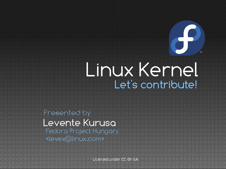 Linux Kernel - Let's Contribute!